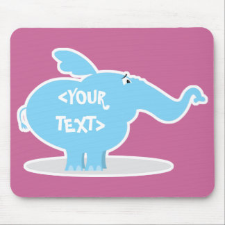 Personalize an Elephant, <YOUR TEXT> Mouse Pad
