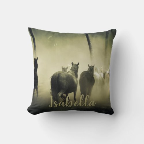 Personalize and Customize This Horse Throw Pillow