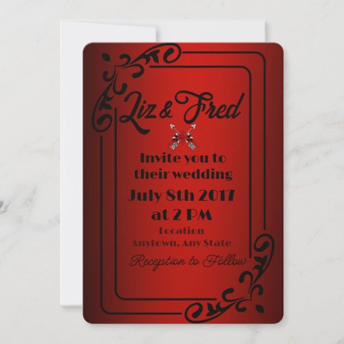 Personalize and Download Black Blood Red Gothic  Invitation