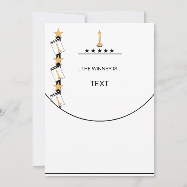 Personalize "AND THE WINNER IS"...Award Cards (Front)