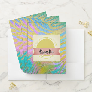 Personalize Animal Print Pocket Folder
