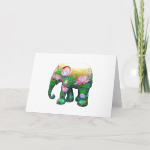 Personalize Animal Safari Jungle Africa Flowers Card