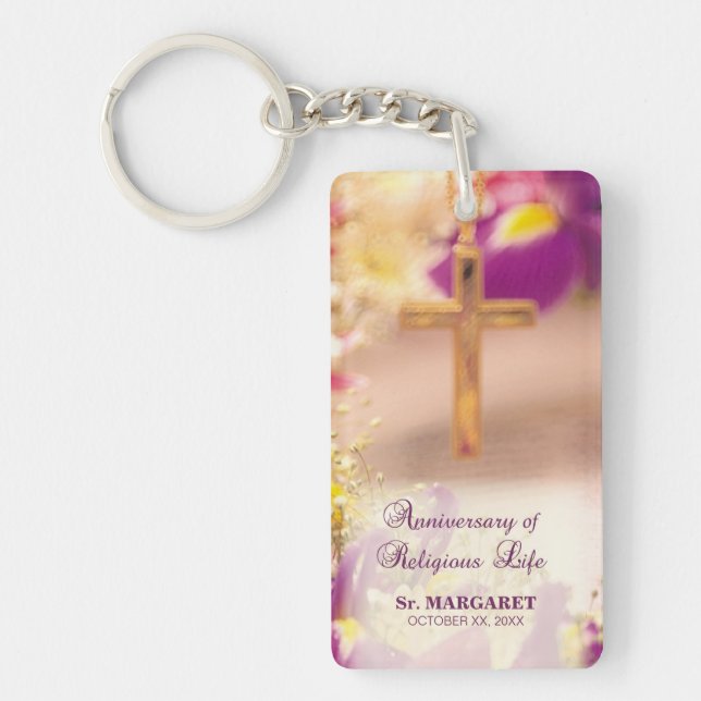 Personalize, Anniversary Religious Life, Nun Keychain (Front)