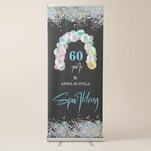  PERSONALIZE any AGE Balloon Birthday Party Retractable Banner