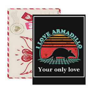 Personalize Armadillo Silhouettes: Custom Designs  Holiday Postcard