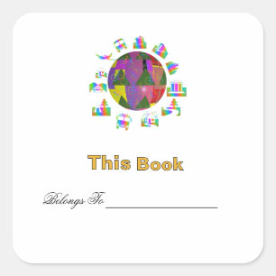 Personalize Around The World Bookplate