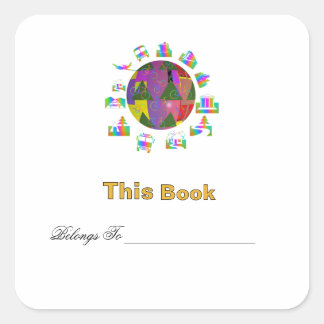 Personalize Around The World Bookplate