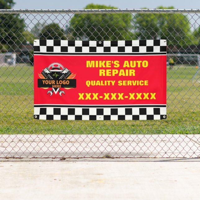 Personalize Auto Repair Shop With Your Logo Design Banner (Insitu)