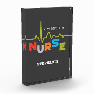 Personalize, Awesome Nurse on Nurses Day Acrylic Award