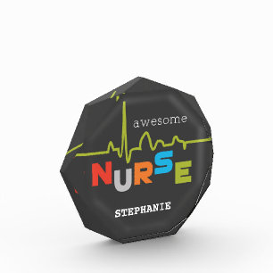 Personalize, Awesome Nurse on Nurses Day Acrylic Award