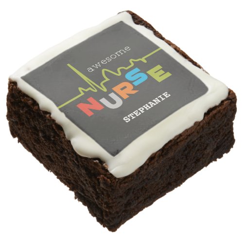 Personalize Awesome Nurse on Nurses Day Brownie
