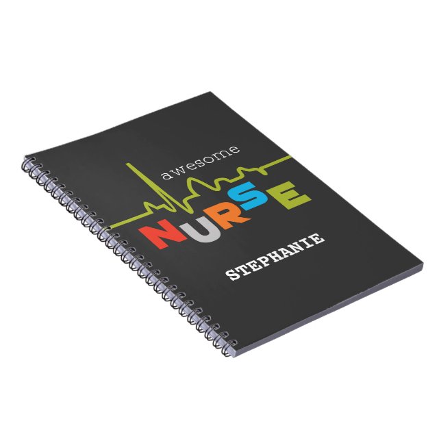 Personalize, Awesome Nurse on Nurses Day Notebook (Right Side)