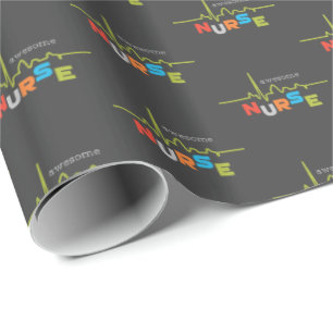 Personalize, Awesome Nurse on Nurses Day Wrapping Paper