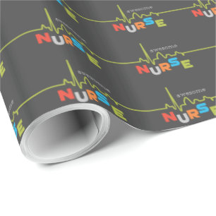 Personalize, Awesome Nurse on Nurses Day Wrapping Paper