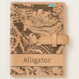 Personalize: Baby Alligator Pod Etched on Leather Journal