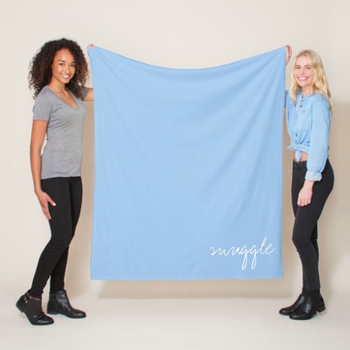 Personalize Baby Blue Snuggle Fleece Blanket