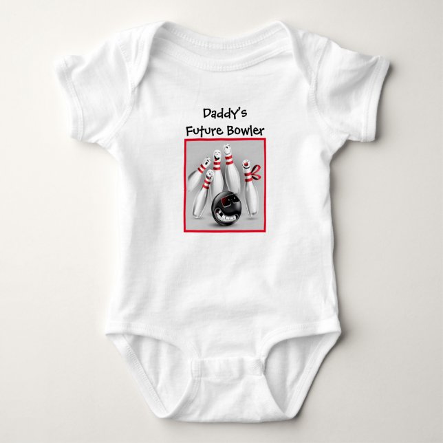 Personalize Baby Bowling Bodysuit (Front)