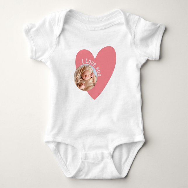 Personalize Baby Gift with Photo & Message Baby Bodysuit (Front)