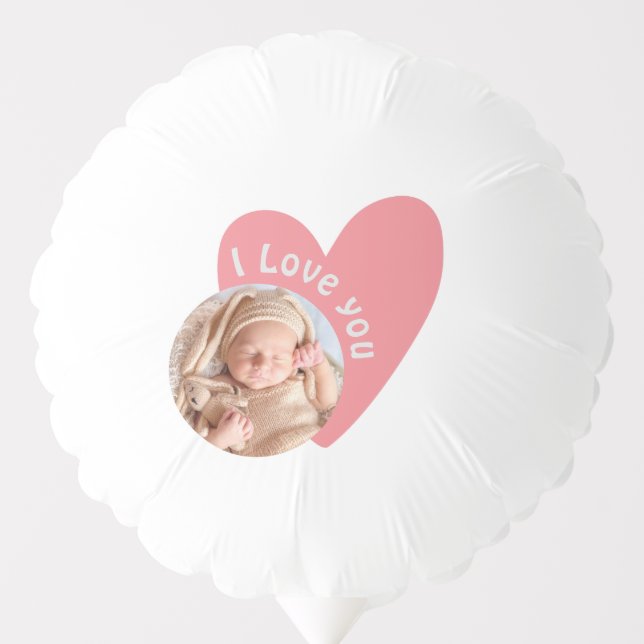 Personalize Baby Gift with Photo & Message  Balloon (Front)