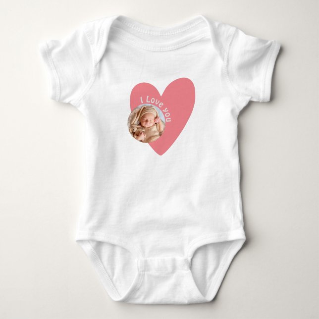 Personalize Baby Gift with Photo & Message Bodysuit (Front)