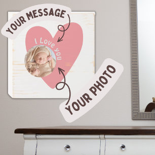 Personalize Baby Gift with Photo & Message  Wooden Box Sign