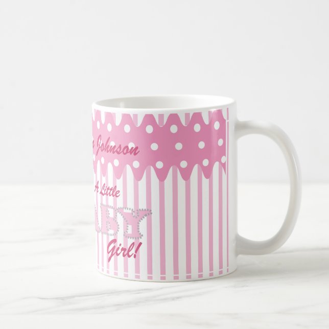 Personalize Baby Girl Cartoon Bears Coffee Mug (Right)