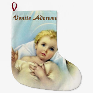 Personalize Baby Jesus Large Christmas Stocking