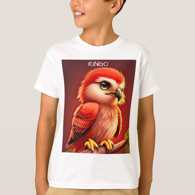 Personalize Baby Red Hawk T-Shirt (Front)