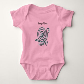 Personalize Baby’s Name Infant Snail Baby Bodysuit