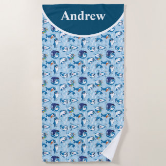 Personalize Baby Seals  Beach Towel