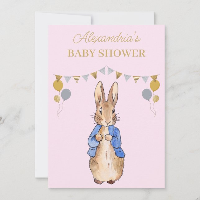 Personalize Baby Shower Peter the rabbit Invitation (Front)