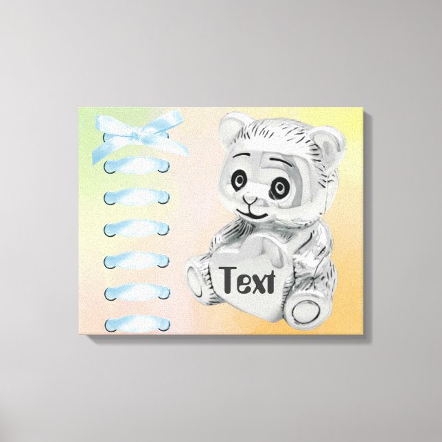 Personalize Baby Wall Wrapped Canvas Print (Front)