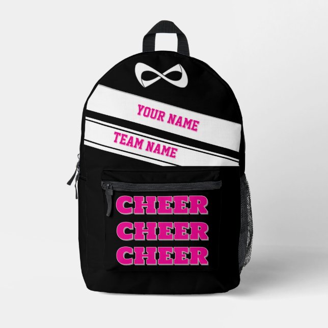 Personalize backpack cheerleading school rose pink (Front)