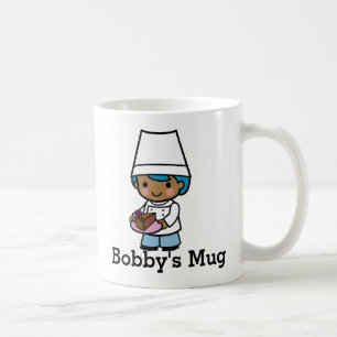 Personalize Baker / Chef boy with Chocolate Cake Coffee Mug