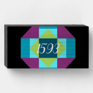 Personalize Barn Quilt House Number Entryway Decor Wooden Box Sign