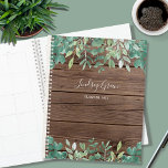 Personalize Barn Wood Eucalyptus  Planner<br><div class="desc">This Planner is decorated with watercolor eucalyptus and foliage in shades of green on a barn wood background.
Customize it with your name and year. 
Because we create our own artwork you won't find this exact image from other designers.
Original Watercolor © Michele Davies.</div>
