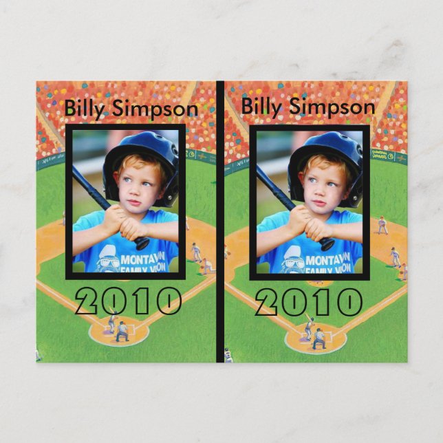 Personalize Basball Cards (Front)