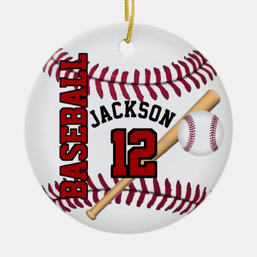 Personalize   Baseball Ceramic Ornament