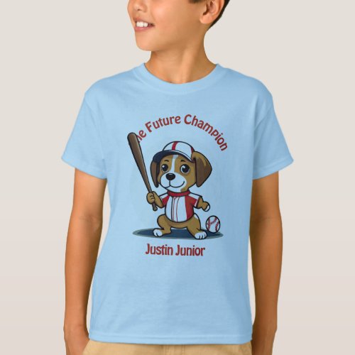 Personalize Baseball Dog Design T_Shirt