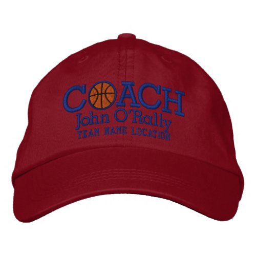 Personalize Basketball Coach Cap Your Name n Game