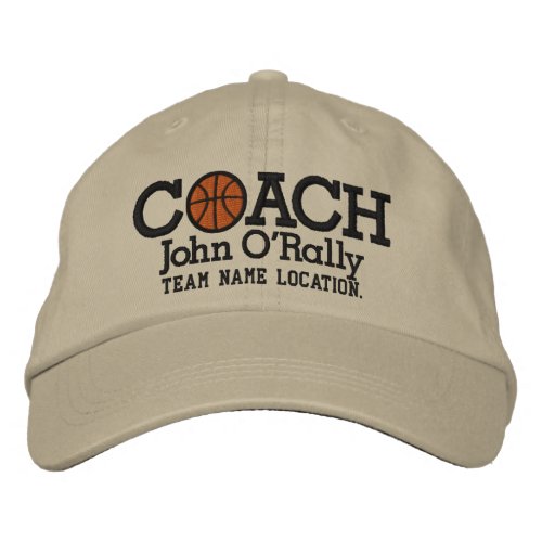 Personalize Basketball Coach Cap Your Name n Game