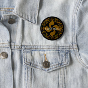 Personalize, Basque distressed bronze Lauburu, Button