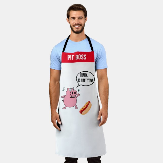 Personalize BBQ Aprons, Frank, Is That You? Funny Apron (Worn)