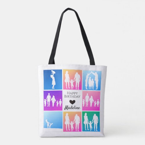 Personalize Bday Gift 88 Photo Grid Template  Tote Bag