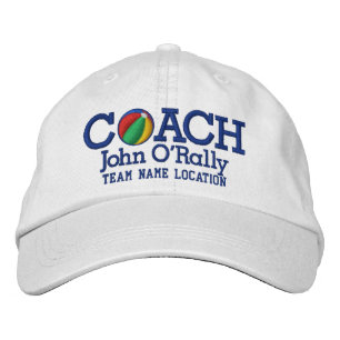 Personalize Beach ball Coach Cap Your Name n Game!