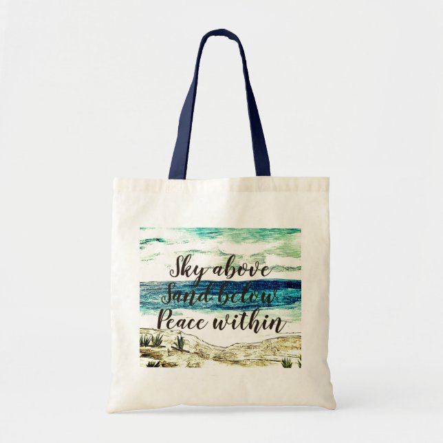 Personalize Beach Tote Bag (Front)