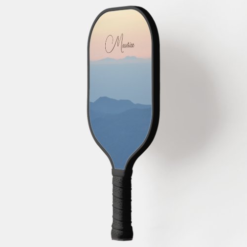 Personalize Beautiful Colors Mountains Montseny   Pickleball Paddle