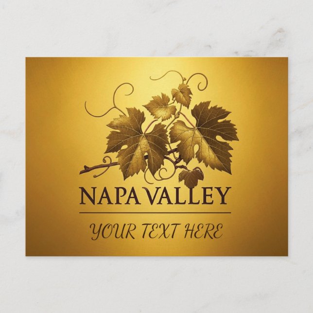 Personalize Beautiful Invitation Napa Valley Postcard (Front)