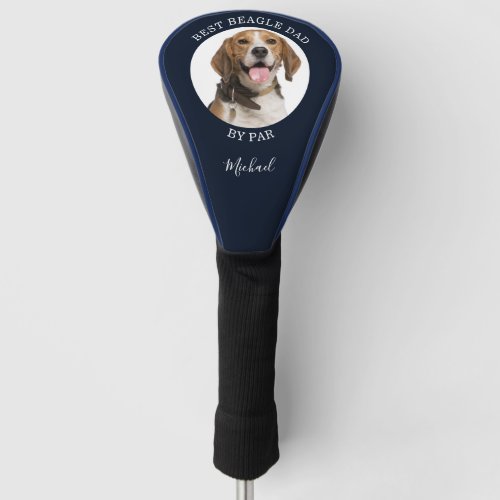 Personalize Best Beagle Dog Dad Birthday Pet Photo Golf Head Cover