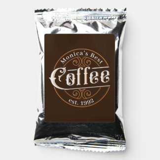 Personalize Best Coffee Vintage Sign Drink Mix